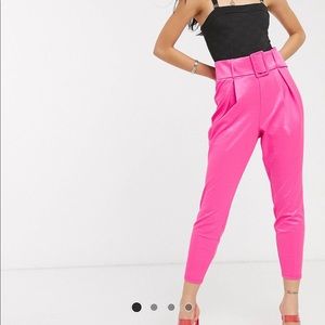 🌸 ASOS DESIGN high waist glam belted pants